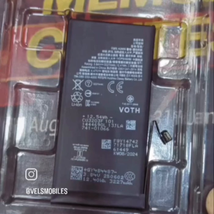 A sealed replacement iPhone battery in its packaging before fitting